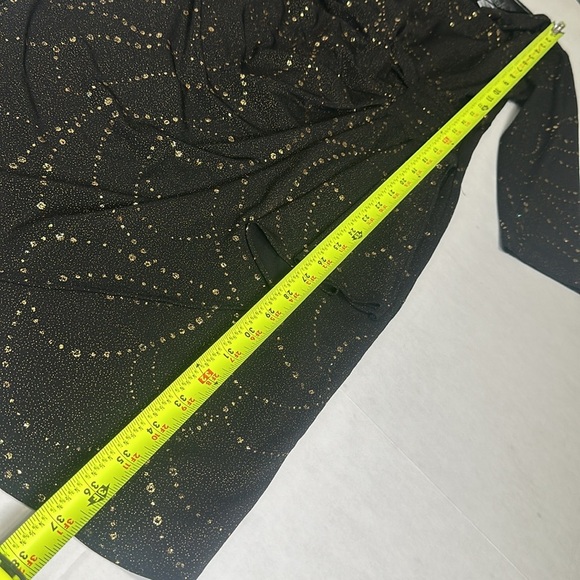 Alex Evenings Women’s Size 8 Black Gold 3/4 Sleeve Midi Knee Length Dress - Picture 12 of 13